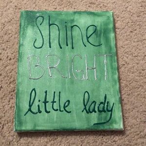 shine bright little lady canvas